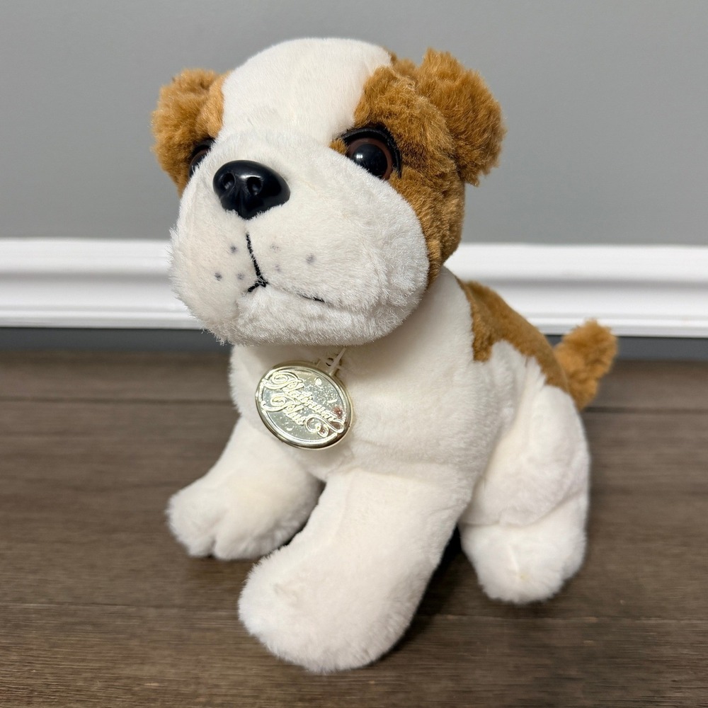 Platinum Pets White & Brown Spotted Bulldog Plush
